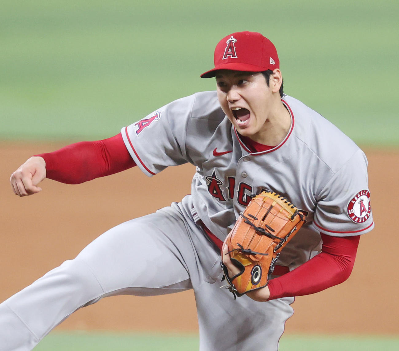 エンゼルス大谷翔平（2022年7月6日撮影）