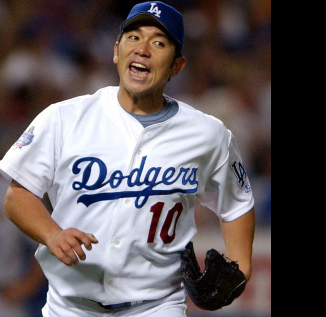 ドジャース時代の野茂＝2002年9月6日