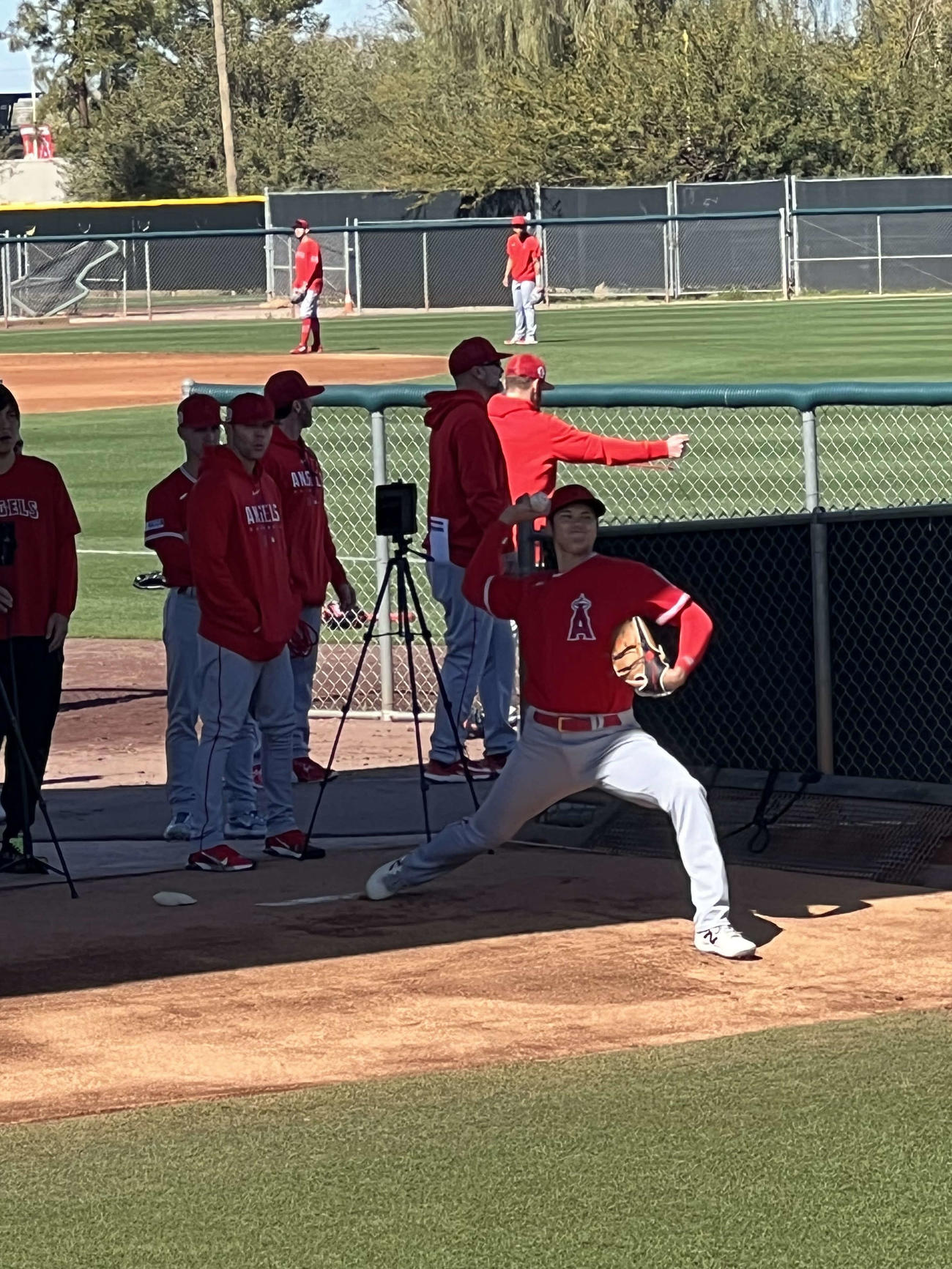 エンゼルス大谷は、キャンプ初日からブルペン入りし、順調な仕上がりを披露。