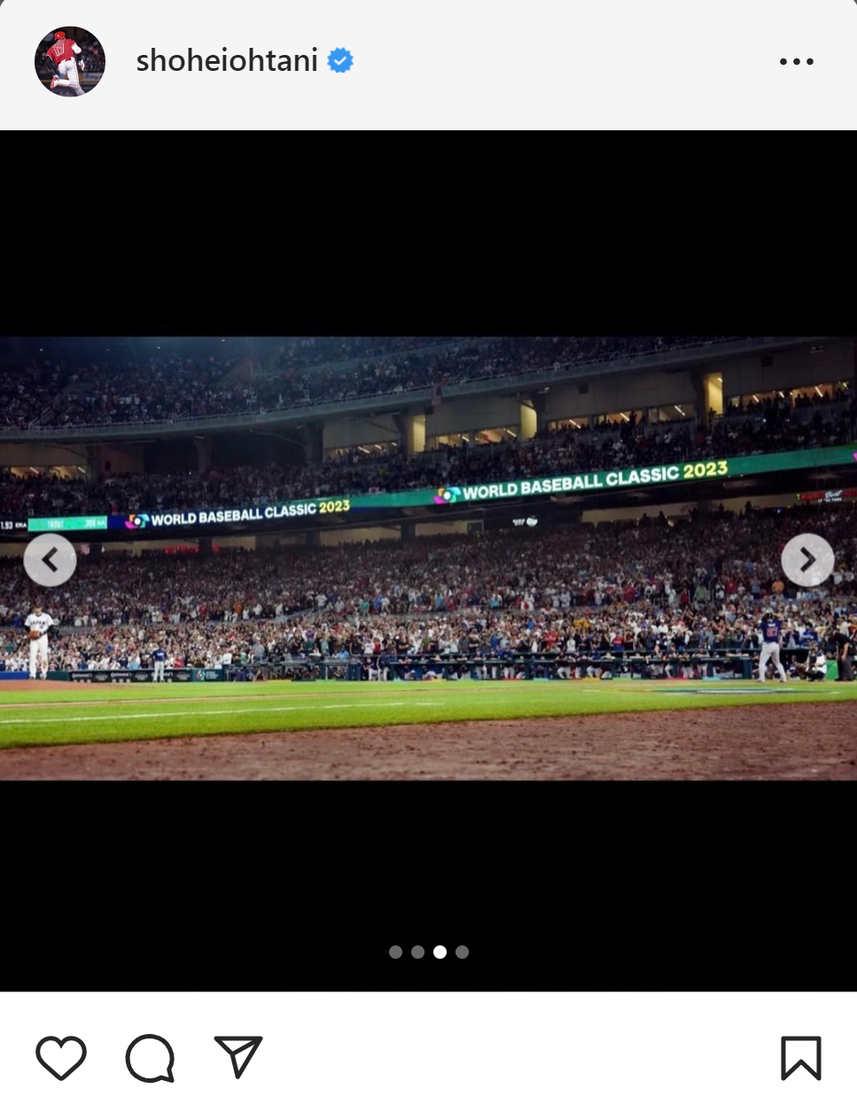 大谷翔平のインスタグラムから