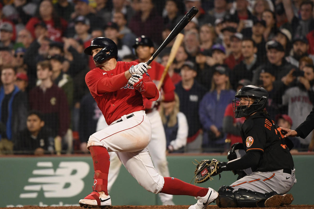 逆転サヨナラ2ランを放ったレッドソックス・デュバル