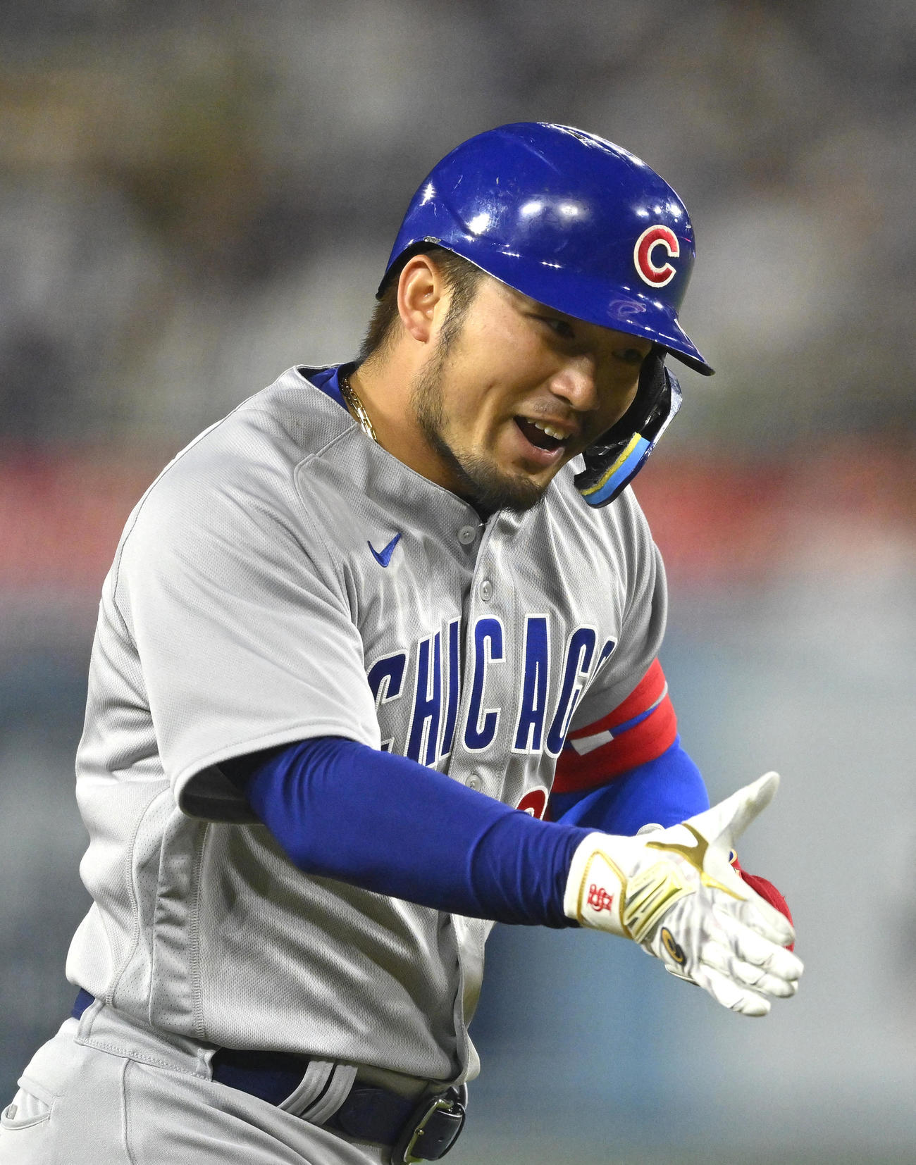 8回、今季1号を放ったカブス鈴木（ロイター）