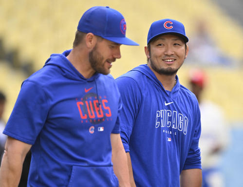 試合前の鈴木誠也（ロイター）