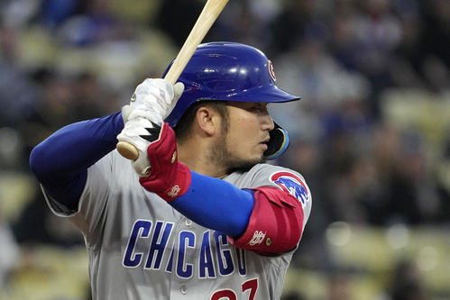 ドジャース戦に出場したカブス鈴木（AP）