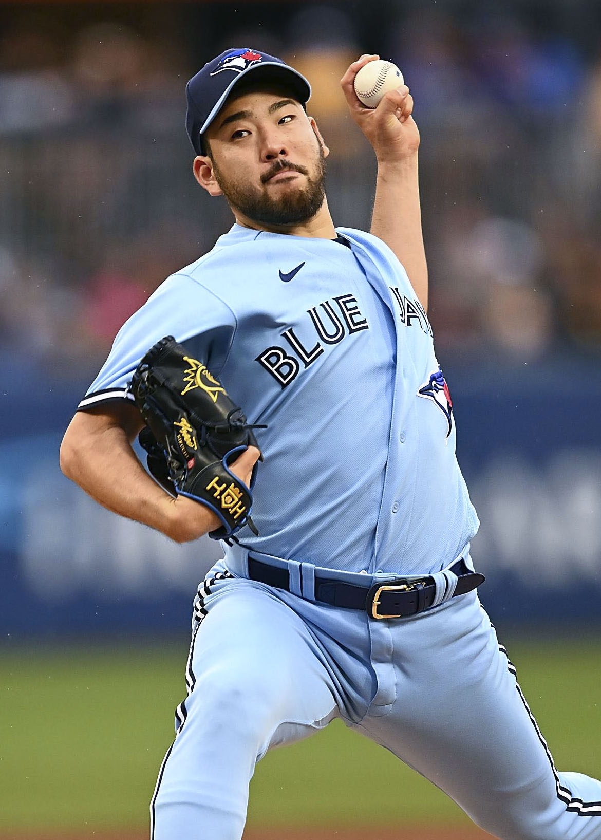パイレーツ戦に先発し、6回 1／3 を4安打無失点で5勝目を挙げたブルージェイズ・菊池＝ピッツバーグ（ゲッティ＝共同）