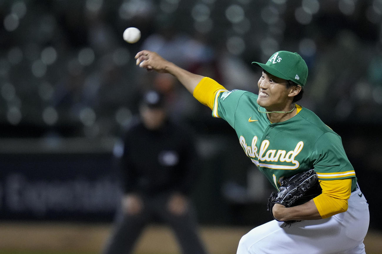 メジャー初勝利を挙げた藤浪（AP）