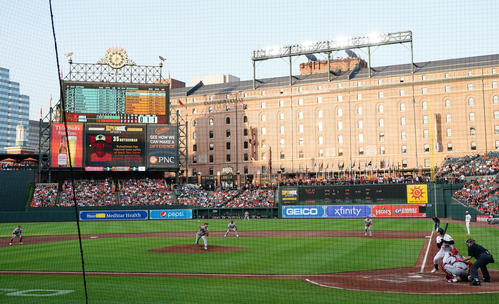 オリオールズ戦に先発し、力投するエンゼルス大谷（撮影・菅敏）