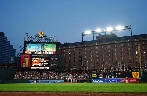 オリオールズ対エンゼルス　エンゼルス先発の大谷（撮影・菅敏）