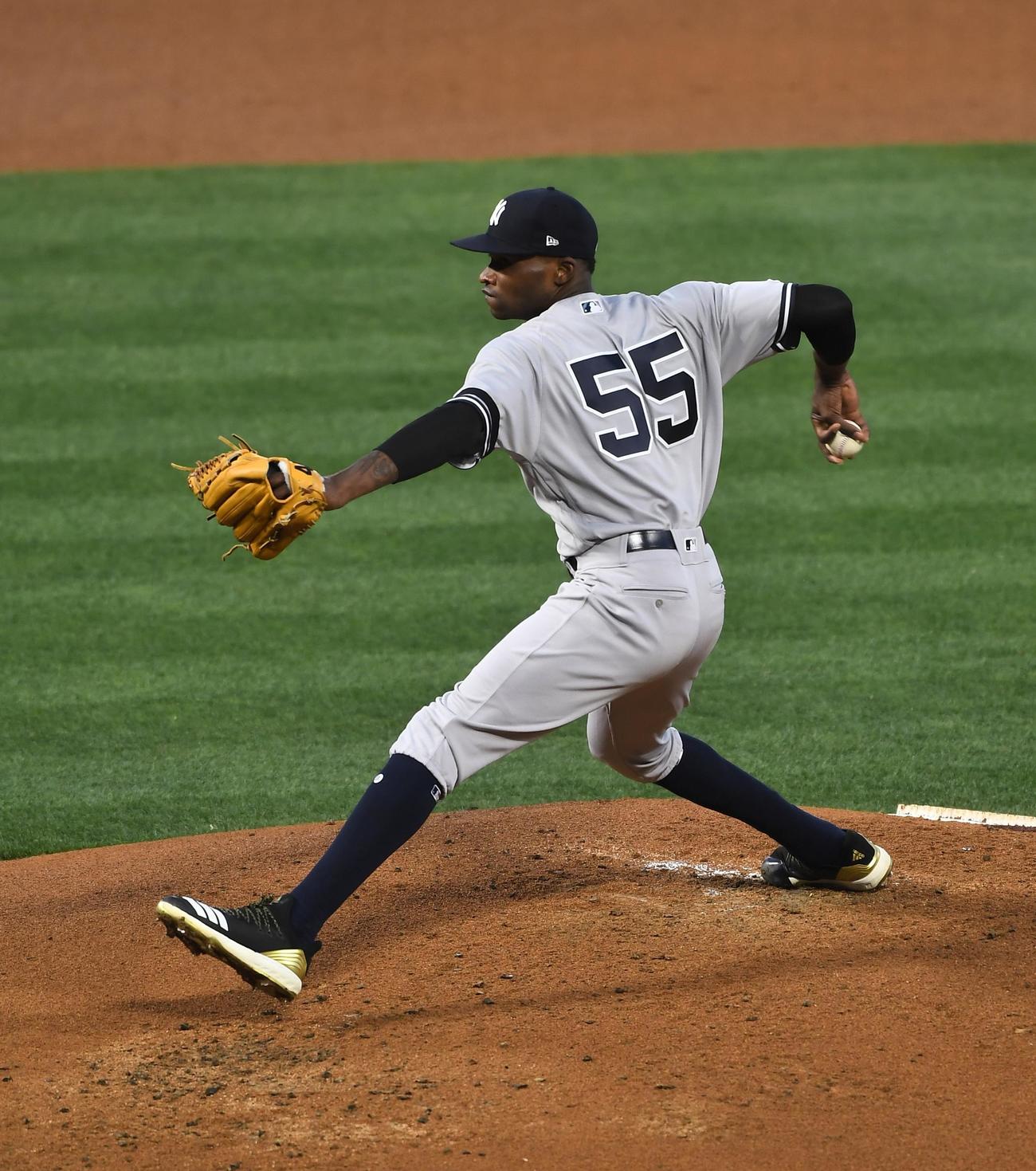 ヤンキースのヘルマン（2019年4月23日撮影）