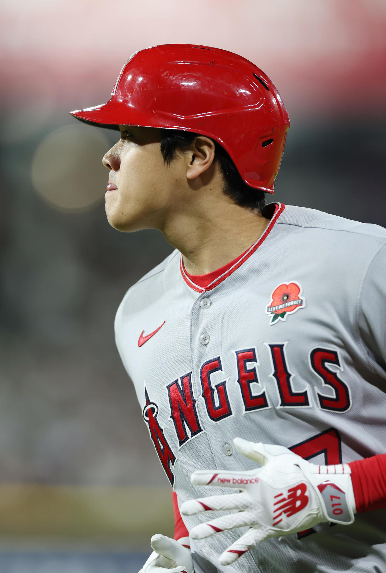ホワイトソックス対エンゼルス　8回表エンゼルス2死一、三塁、遊ゴロに倒れた大谷（撮影・前田充）