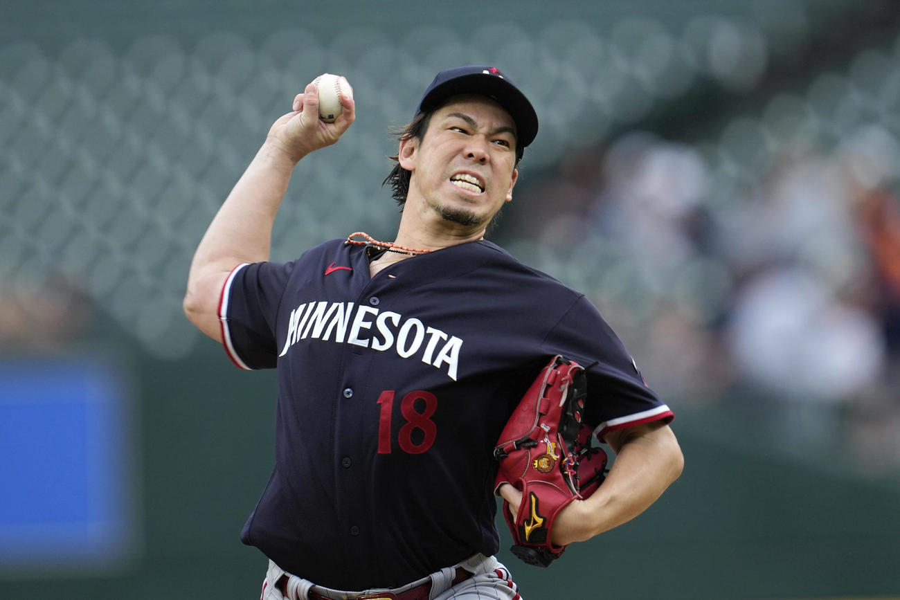 タイガース戦で力投する前田健太（AP）