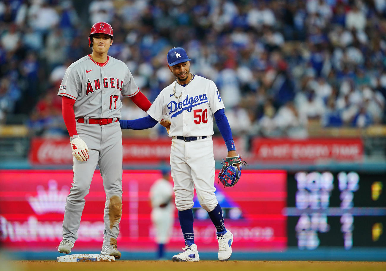 大谷翔平が珍交流 二塁上でMVP経験者の豪華2ショット「話したことが