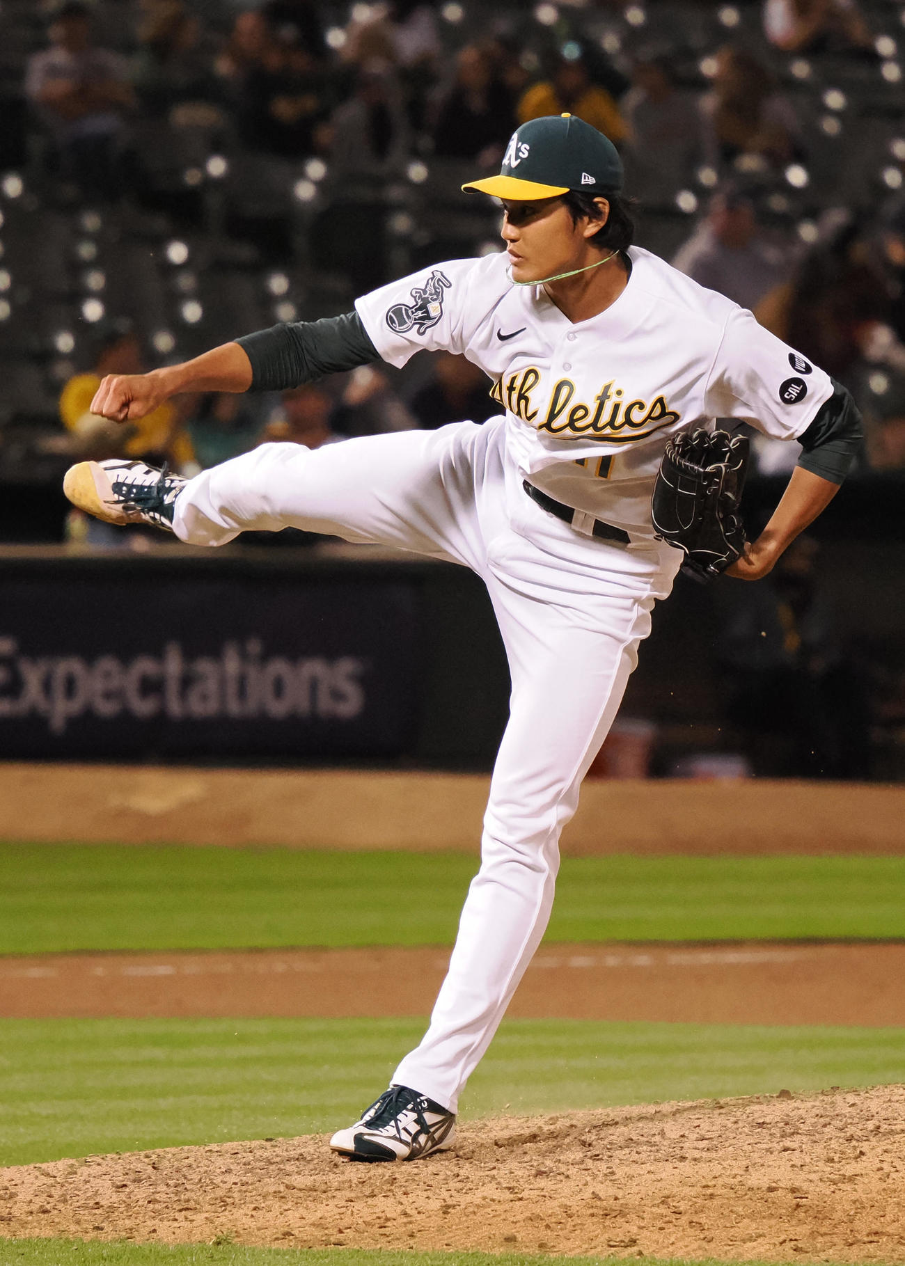 ツインズ戦に登板したアスレチックス藤浪晋太郎（USA TODAY Sports＝ロイター）