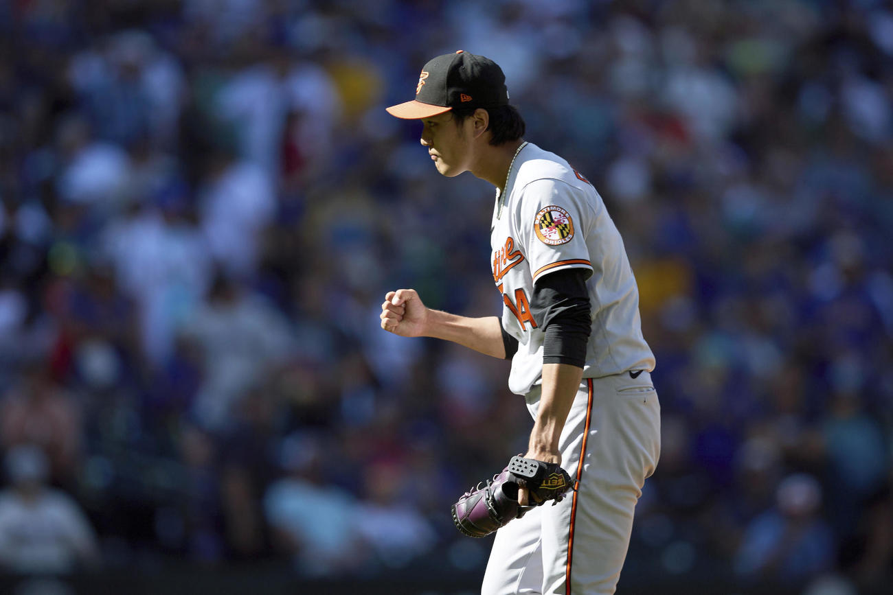 救援登板したオリオールズ藤浪晋太郎（AP）