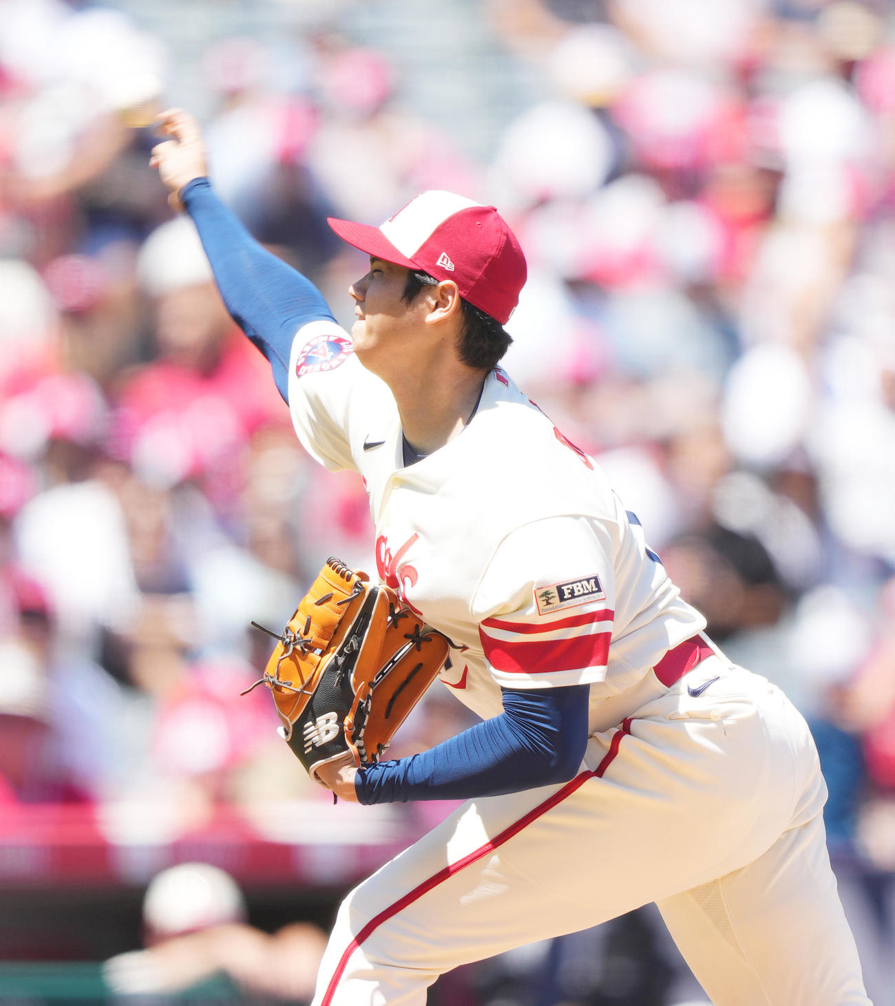 エンゼルス対レッズ　エンゼルス先発の大谷（撮影・菅敏）