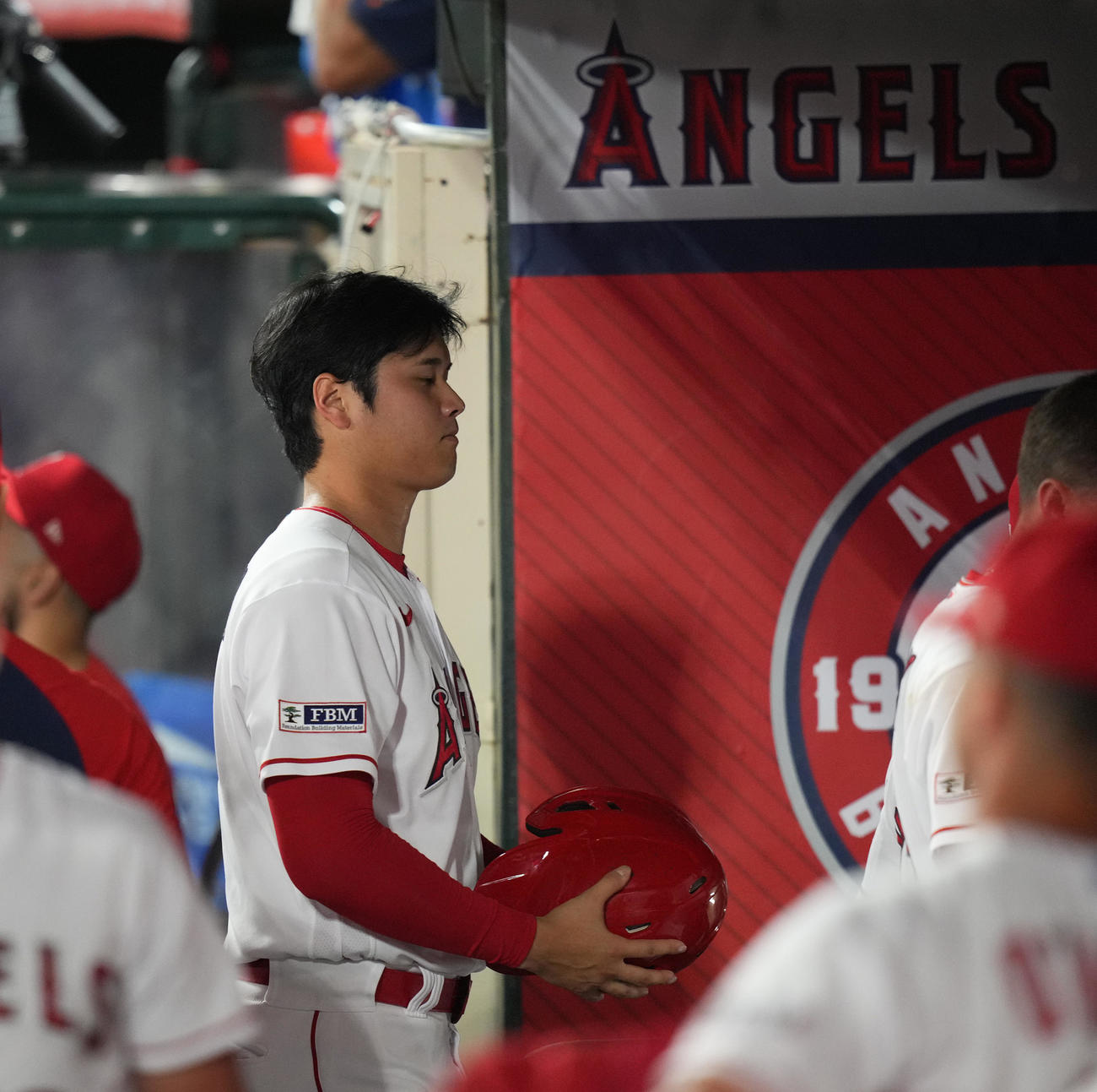 エンゼルス対レッズ　レッズに敗れ、引き揚げる大谷（撮影・菅敏）