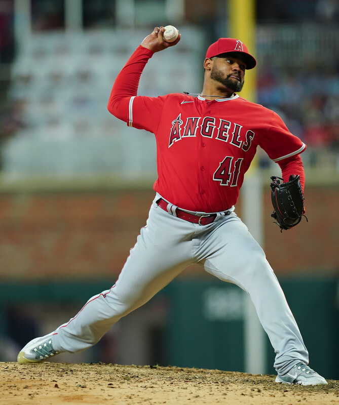 エンゼルスのレイナルド・ロペス（2023年7月31日撮影）