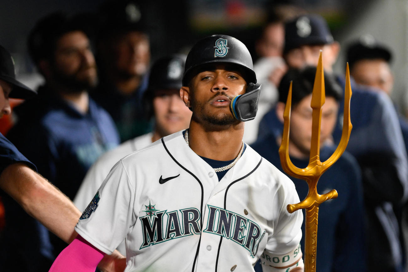 30号2ランを放ったマリナーズのフリオ・ロドリゲス（ロイター＝USA TODAY Sports）