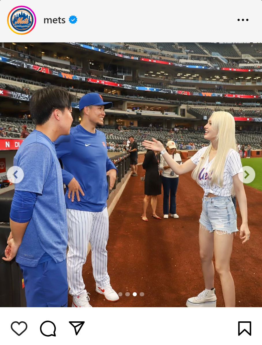 メッツのインスタグラムから