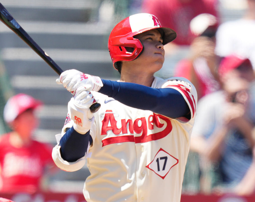 エンゼルス大谷翔平（2023年8月23日撮影）