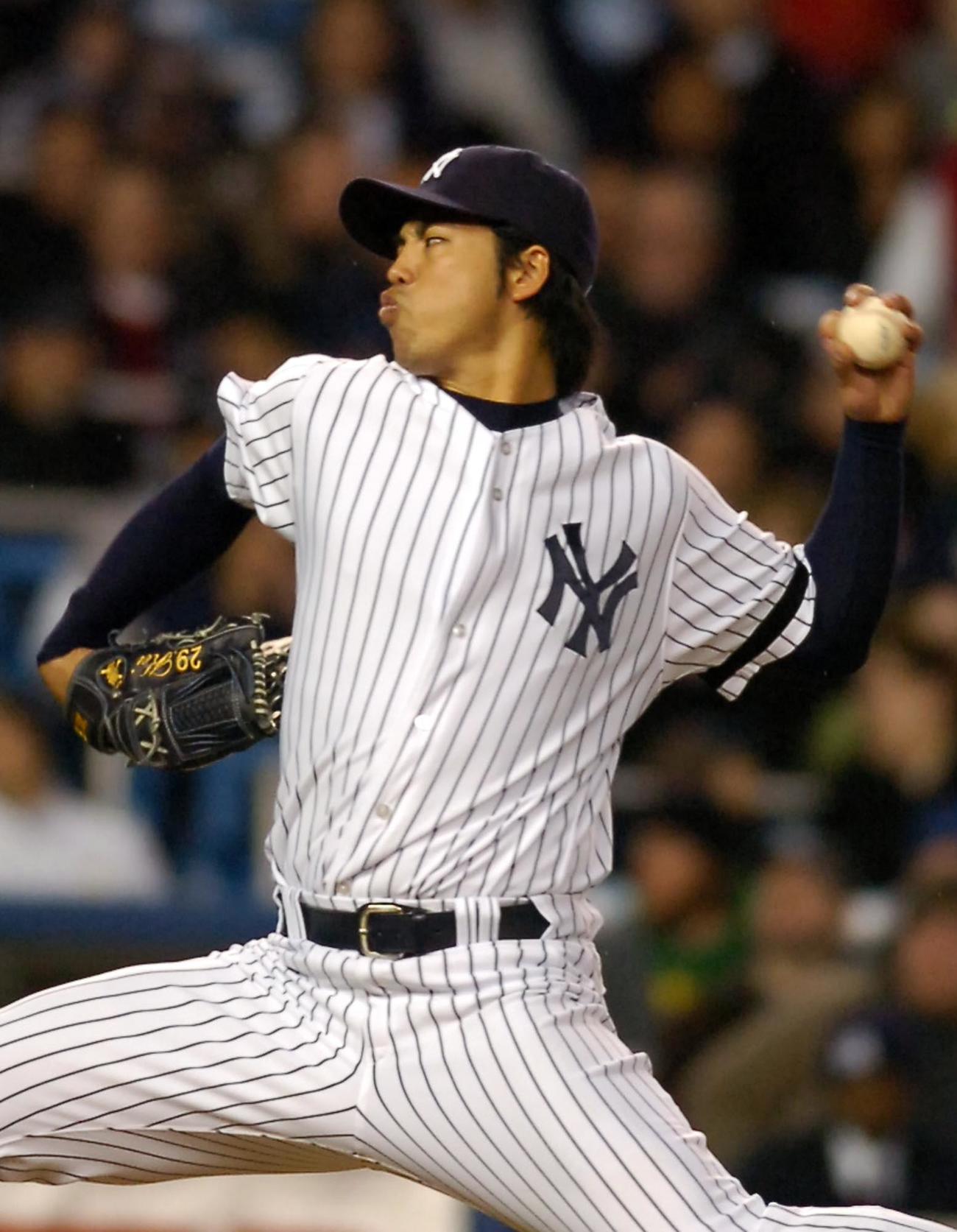 ヤンキース時代の井川慶（2007年4月撮影）