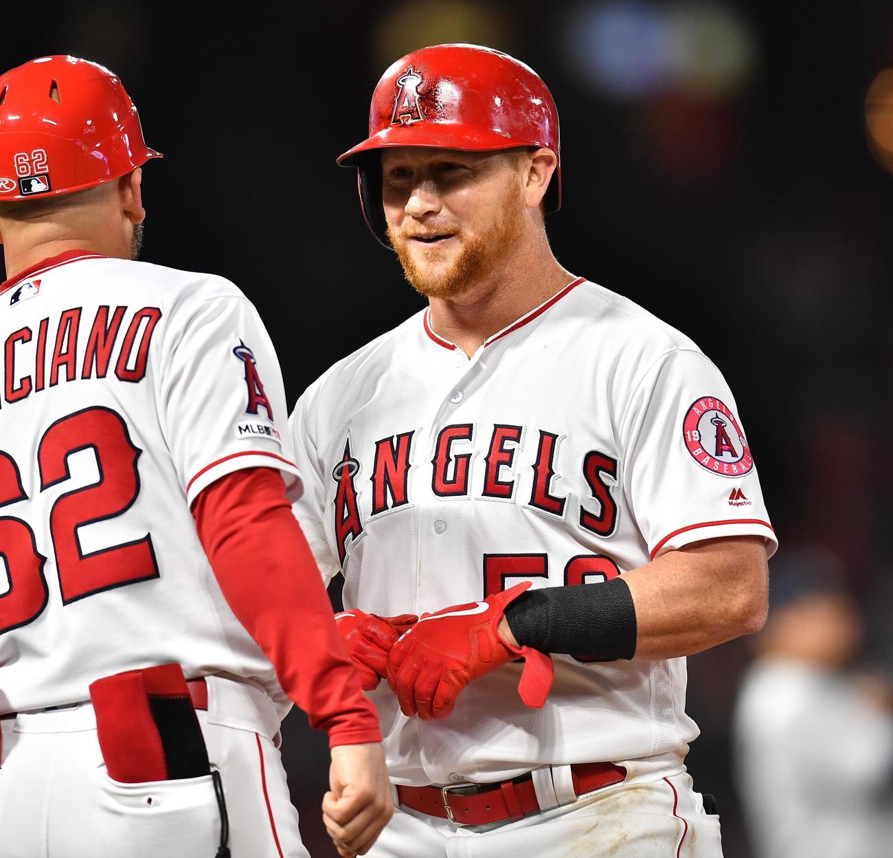 エンゼルス在籍時のコール・カルフーン（2019年4月撮影）