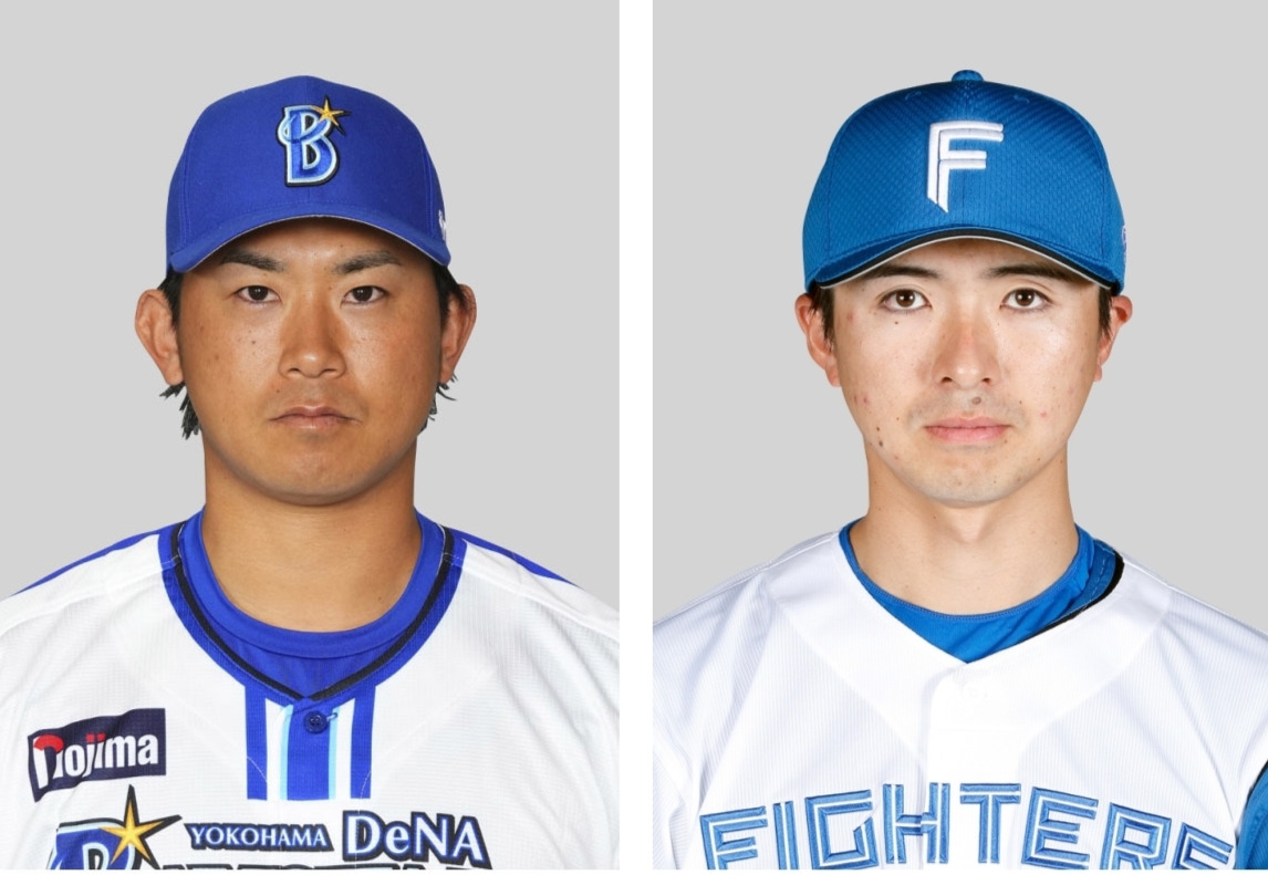 DeNA今永昇太（左）、日本ハム上沢直之（共同）