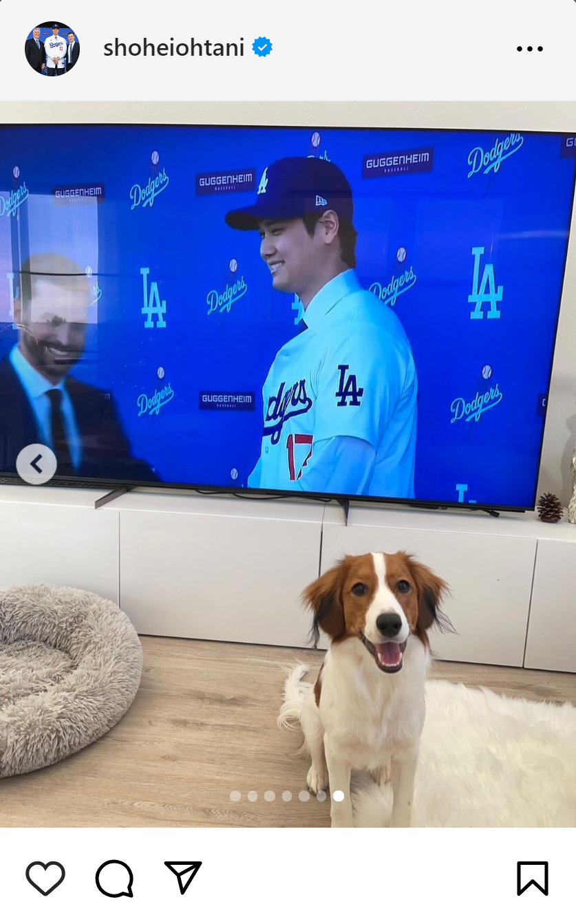 大谷翔平のインスタグラムから