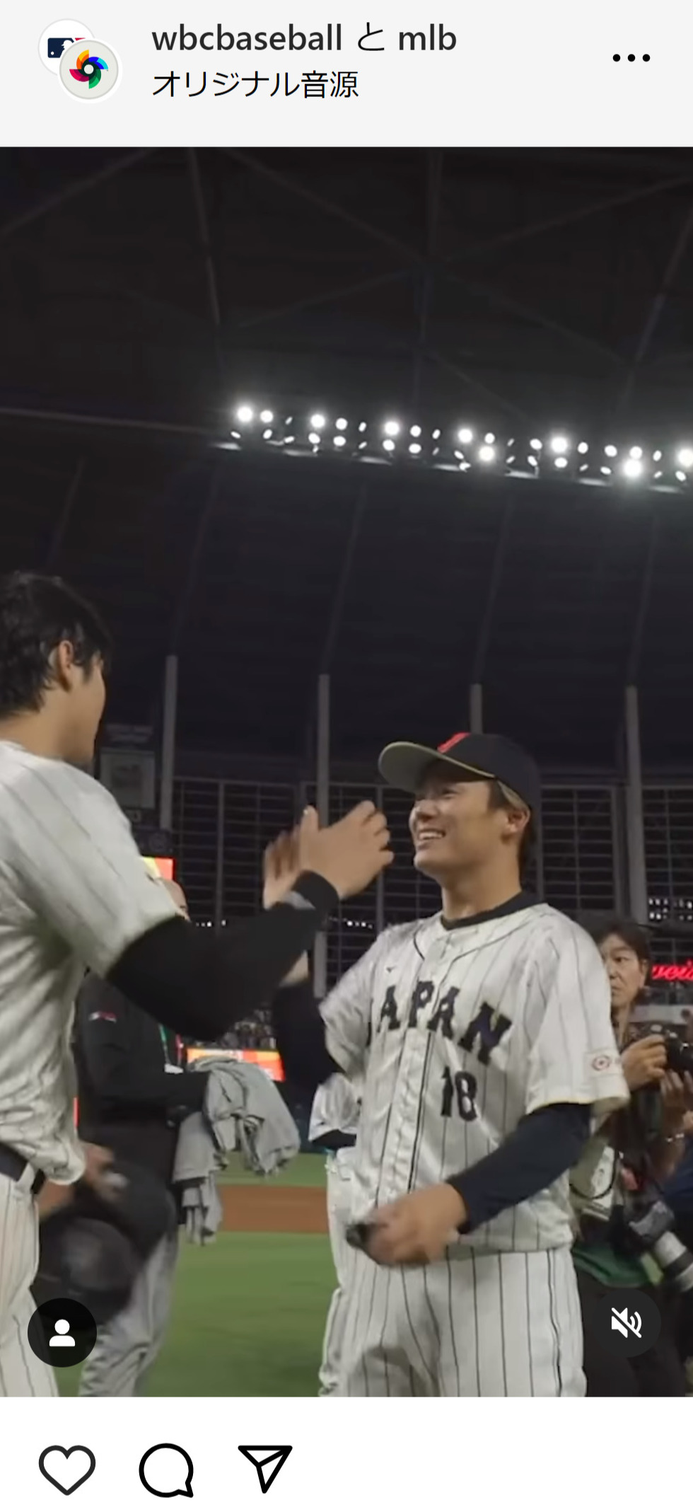 MLBの公式インスタグラムから