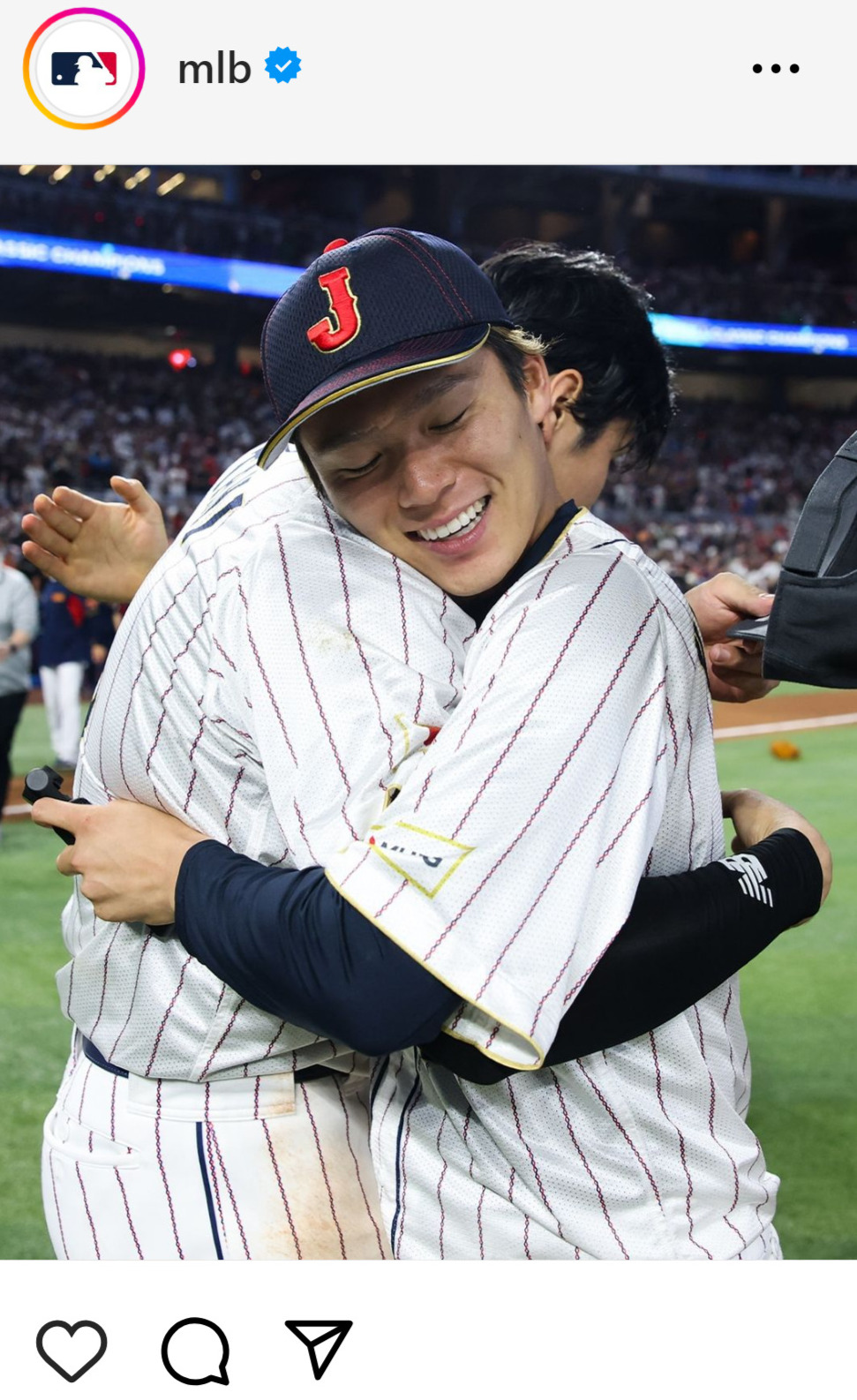 MLBの公式インスタグラムから