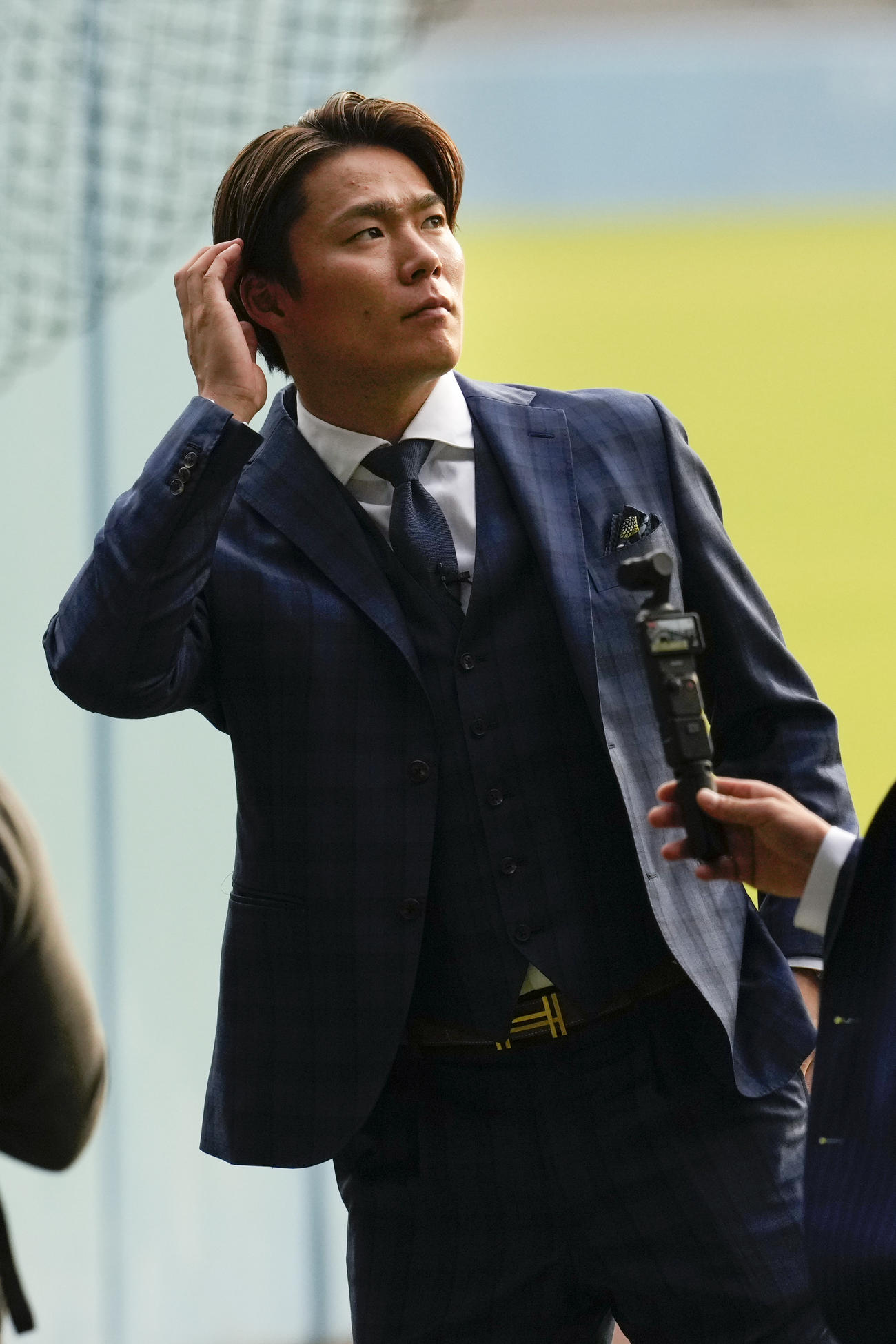 ドジャース入団会見を行った山本由伸（AP）