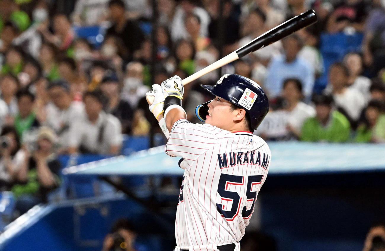 ヤクルト村上（2023年9月16日撮影）