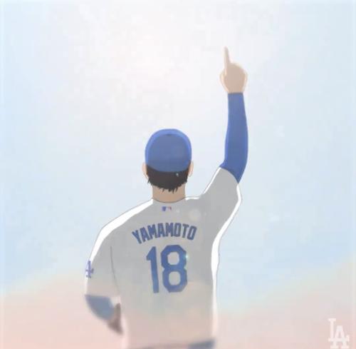 ドジャースがSNSで山本由伸のアニメを公開 日本語の歌をバックに