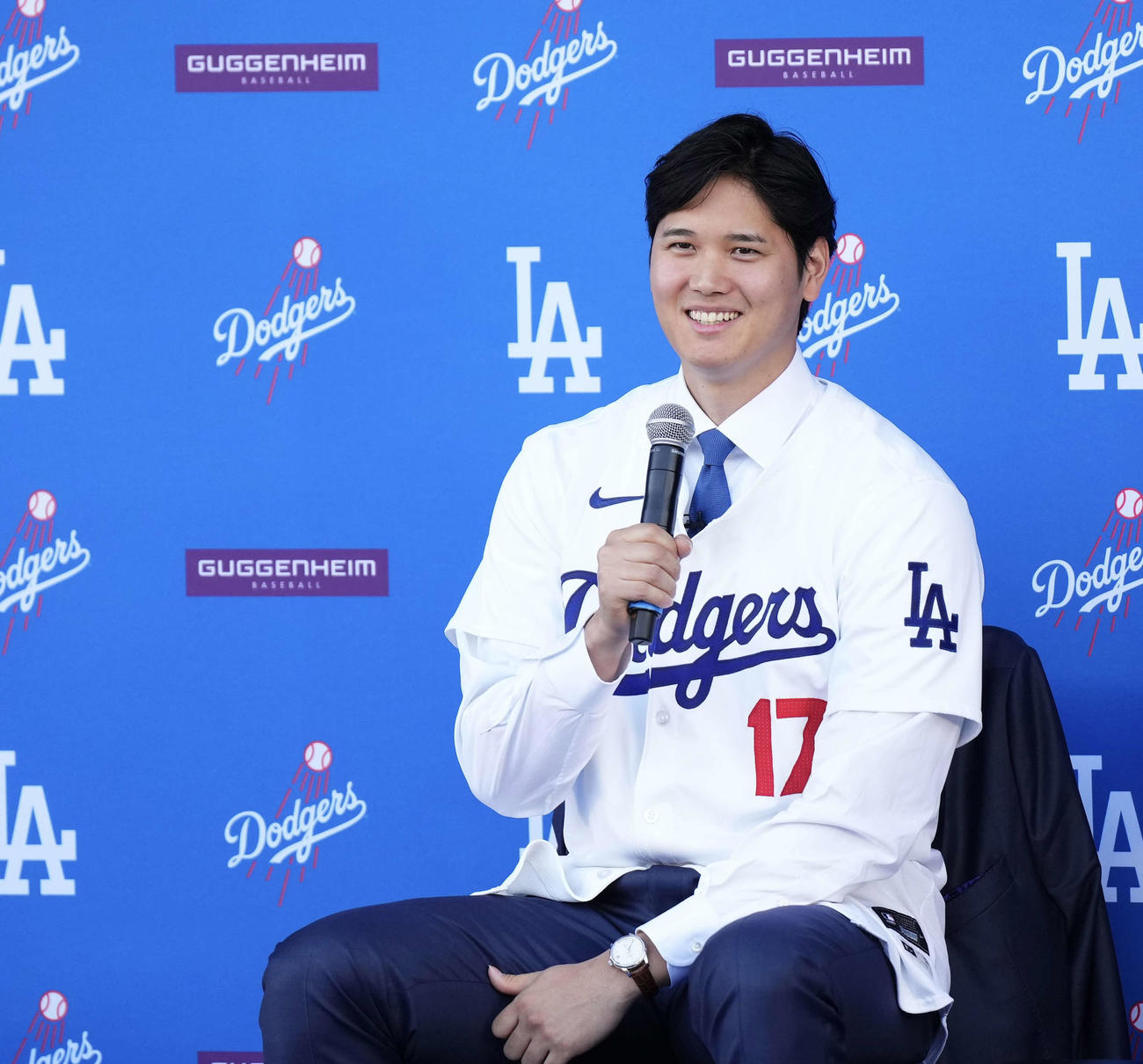 ドジャース大谷翔平（2023年12月14日撮影）