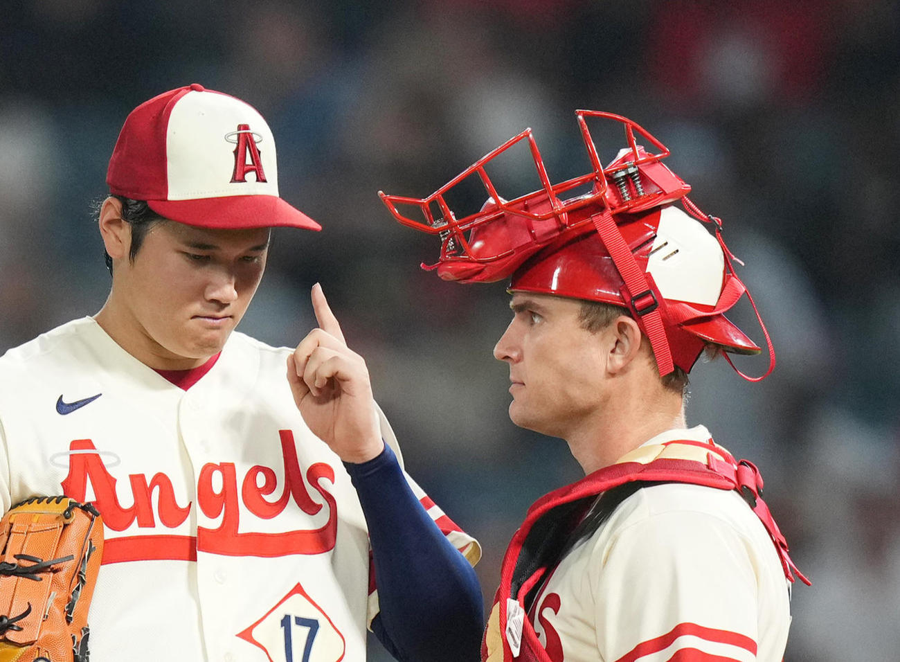 大谷翔平とスタッシ（2022年9月29日撮影）