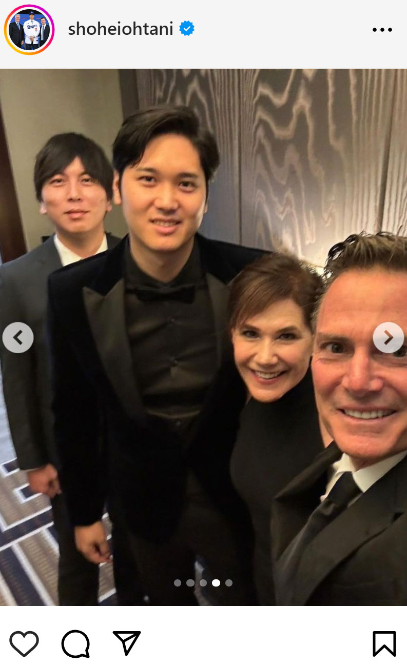 大谷翔平のインスタグラムから