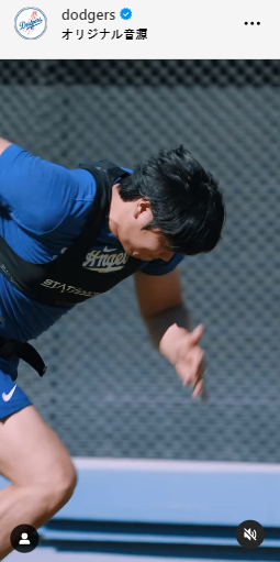 ドジャースの公式インスタグラムから