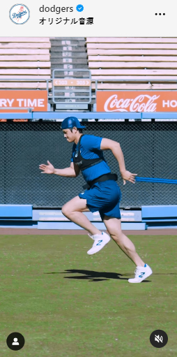 ドジャースの公式インスタグラムから