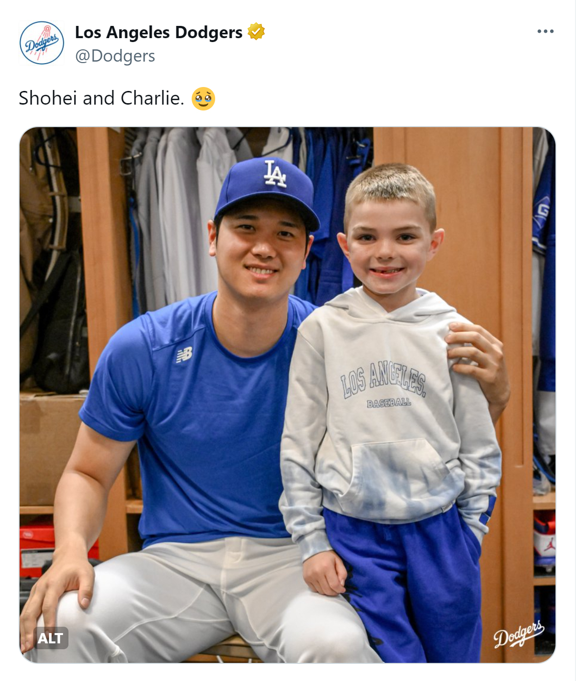 ドジャースの公式ツイッターから