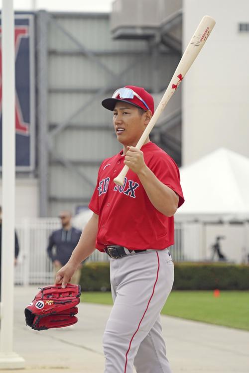 キャンプインしたレッドソックス吉田＝フォートマイヤーズ（共同）