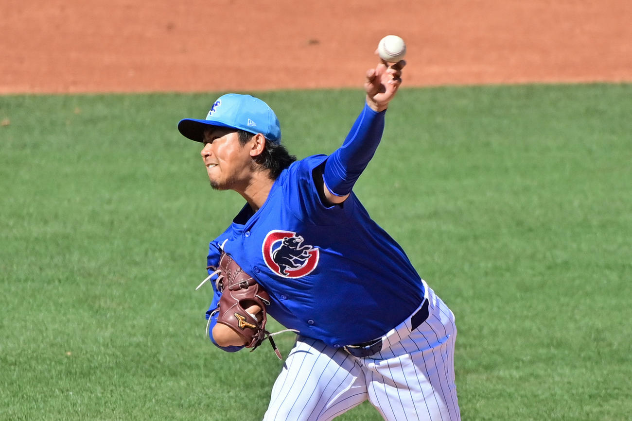 マリナーズ戦に先発したカブス今永昇太（USA TODAY Sports＝ロイター）