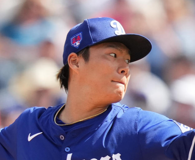 ドジャース山本由伸（2024年2月28日撮影）