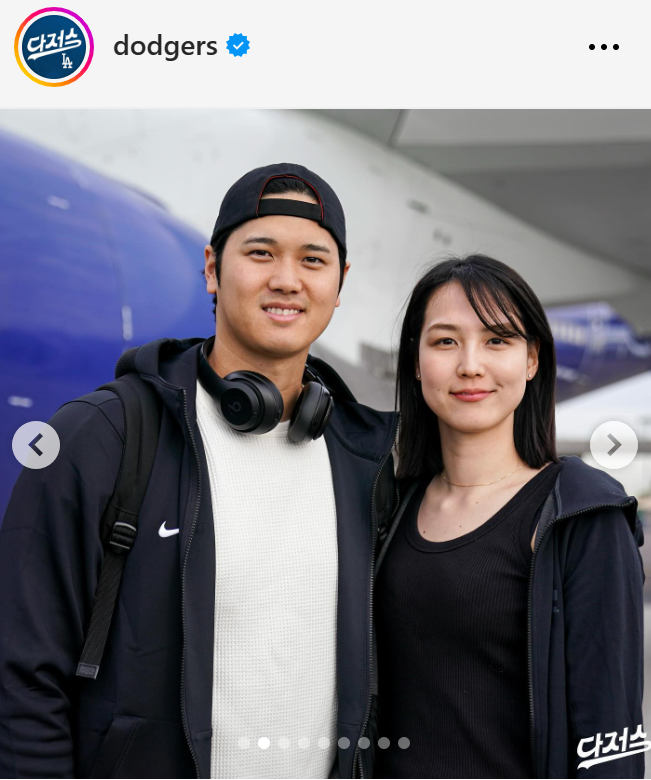 ドジャース公式インスタグラムから