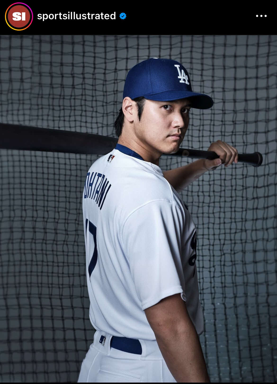 米国の月刊誌Sports Illustratedのインスタグラムで大谷翔平の写真が公開された（Sports Illustratedインスタグラムより）