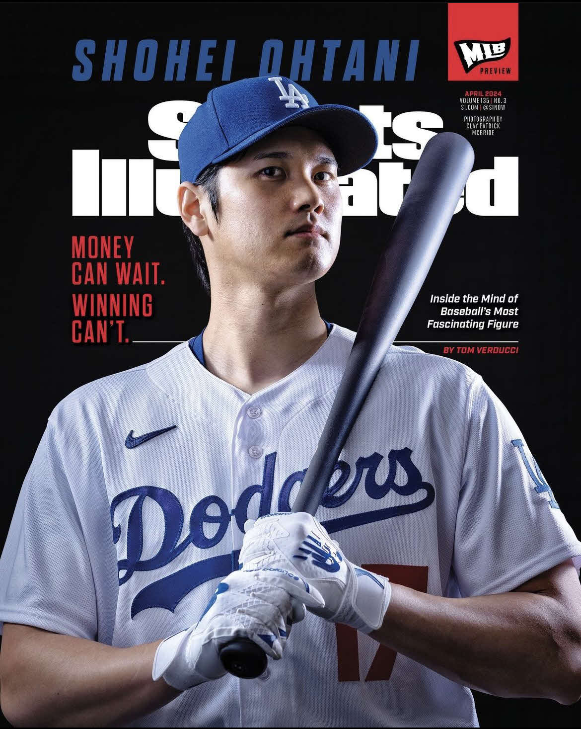 米国の月刊誌Sports Illustratedのインスタグラムで大谷翔平の写真が公開された（Sports Illustratedインスタグラムより）