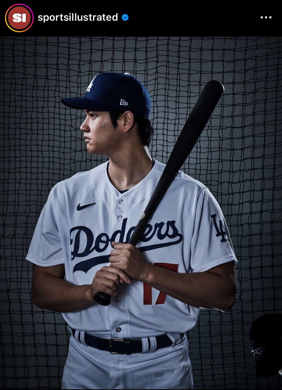 米国の月刊誌Sports Illustratedのインスタグラムで大谷翔平の写真が公開された（Sports Illustratedインスタグラムより）