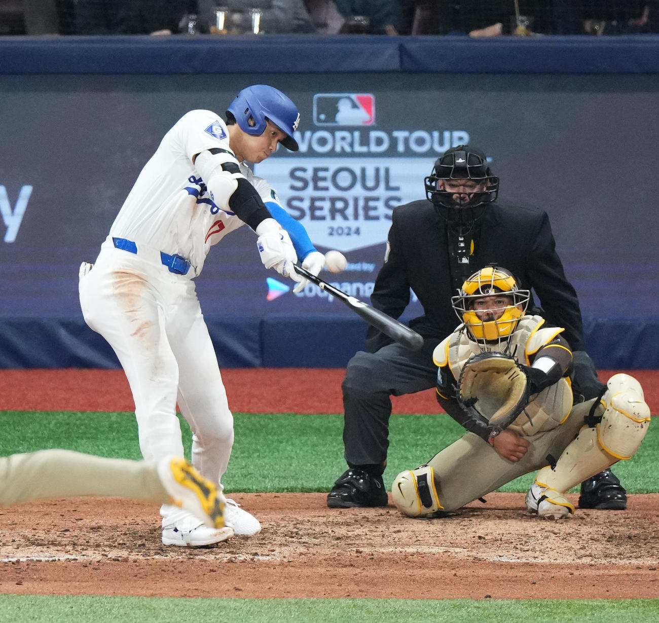 ドジャース対パドレス　5回裏ドジャース1死、大谷は右飛に倒れる（撮影・菅敏）