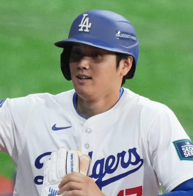 ドジャース対パドレス　1回、スミスの適時二塁打で生還した大谷翔平