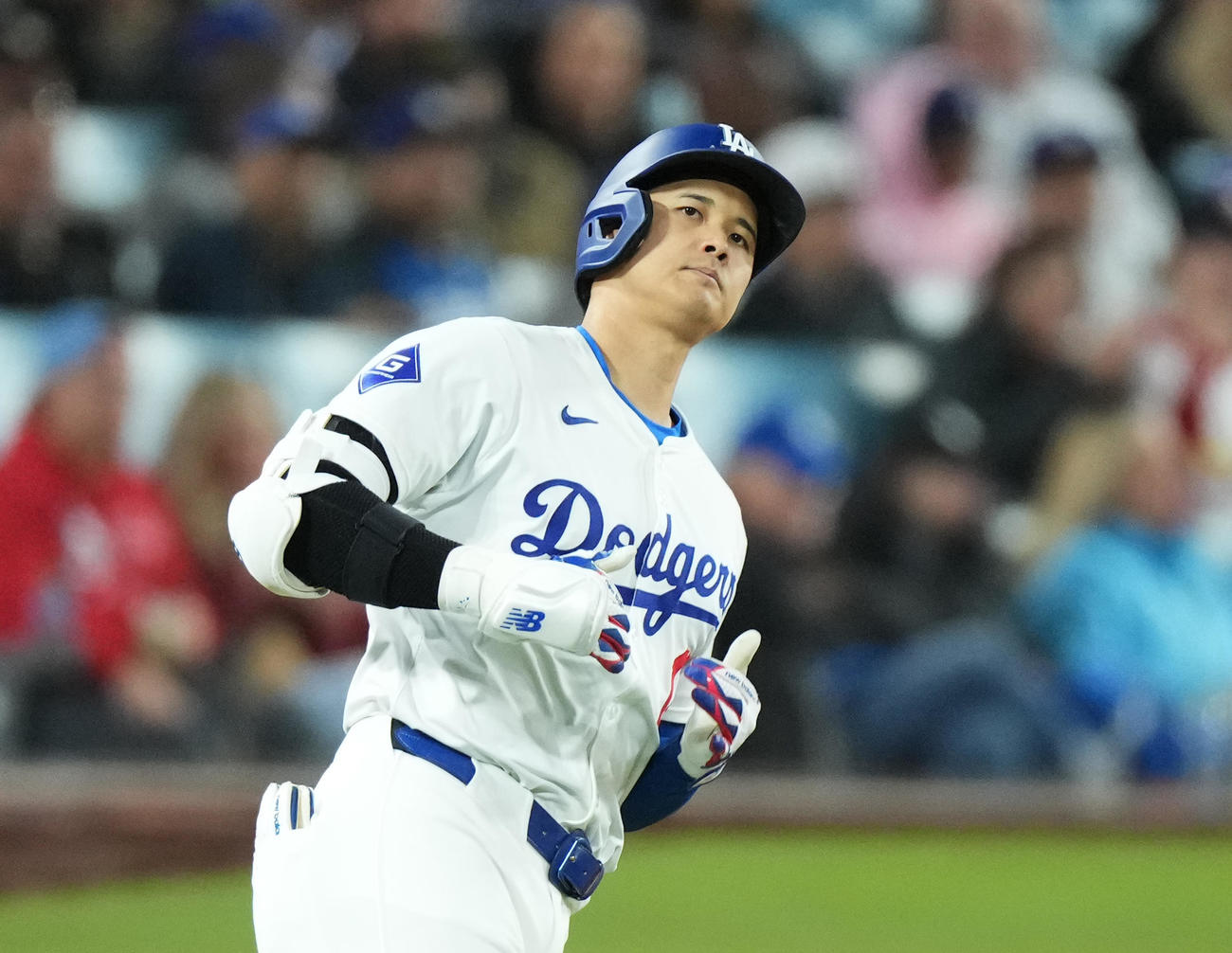 ドジャース対カージナルス　5回裏ドジャース無死一、二塁、ニ併殺打に倒れる大谷（撮影・菅敏）