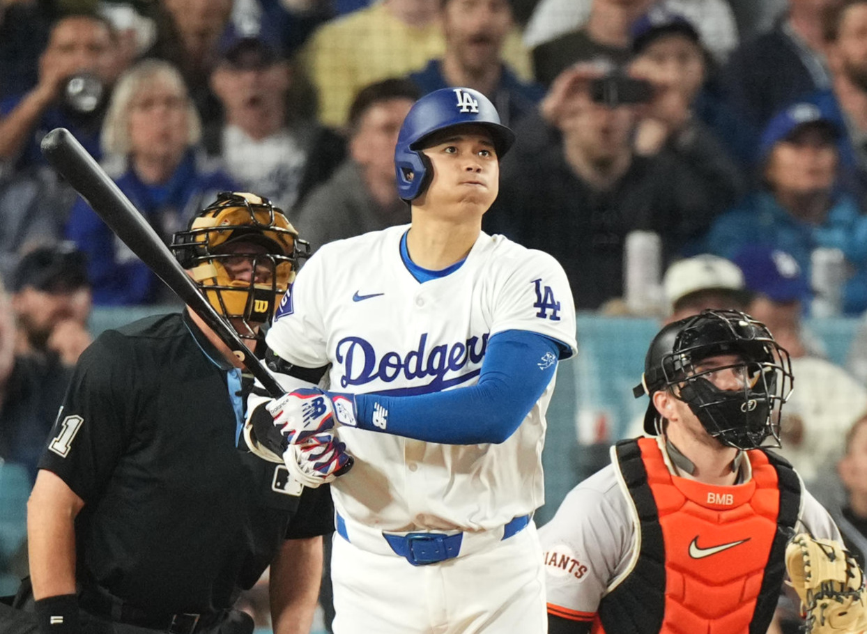 3日ジャイアンツ戦で今季第1号を放った大谷翔平